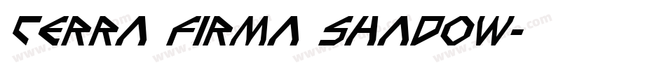 Terra Firma Shadow字体转换
